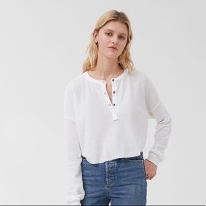 UO Henley cropped long sleeve